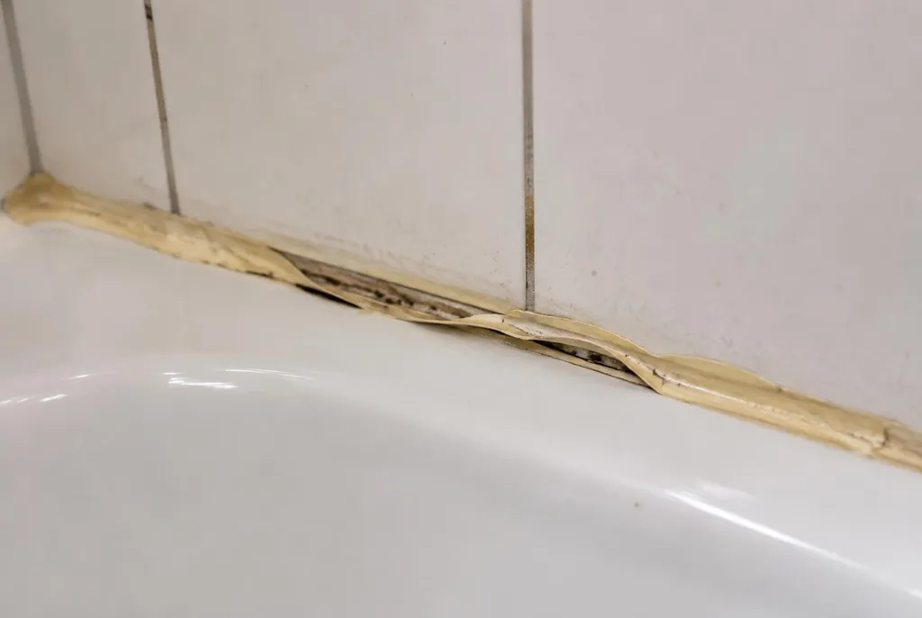 Kitbedrijf Nijverdal – loslatende kit naast het bad